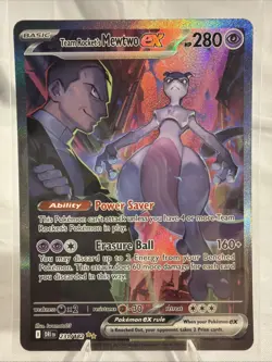 Pokemon TCG Team Rockets Mewtwo ex SIR Destined Rivals English 231/182 MINT - Image 1