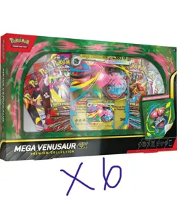 Pokemon Mega Venusaur ex Premium Collection SEALED CASE of 6 Boxes - Image 1