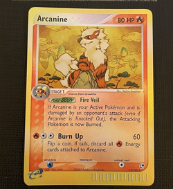 REVERSE HOLO Arcanine #15/100 EX Sandstorm Pokemon Card e-reader - Image 1