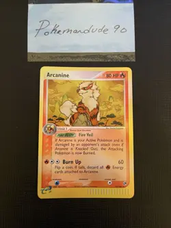 REVERSE HOLO Arcanine #15/100 EX Sandstorm Pokemon Card e-reader - Image 2