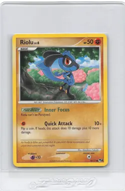Riolu 16/17 - Cracked Ice Holo 7 NON-HOLO - POP Series 8 - POKEMON CARD - LP/MP - Image 3
