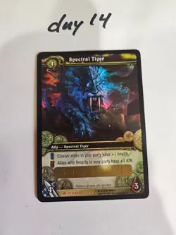 World of Warcraft TCG Spectral Tiger Mount Loot Card Fires Of Outland Unused - Image 2