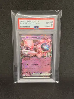 PSA 10 Pokemon Team Rockets Mewtwo EX Double Rare Card 081/182 Destined Rivals - Image 1