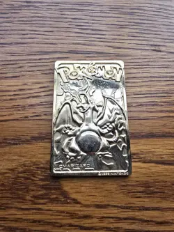 1999 Pokemon 23K Gold Plated Charizard Trading Card Burger King Limited Edition - Image 1