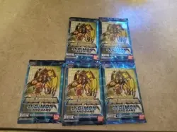 Digimon English Card Game - Classic Collection EX01 - 5 BOOSTER PACKS NEW SEALED - Image 1