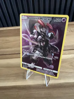 Armored Mewtwo ULTRA RARE POKEMON TCG Holo Black Star Promo Card SM228 Collector - Image 3