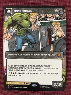 Eddie Brock / Venom Lethal Protector #224 BORDERLESS NM MTG Spiderman Magic Card - Image 1
