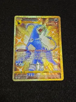 Houndoom (Secret) 179/163 Battle Styles Holo Single Strike Gold Card - Image 1