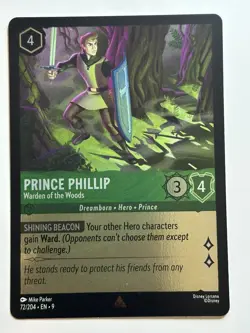 Prince Phillip - Warden of the Woods Cold Foil Fabled 72/204 NM Lorcana Card - Image 1