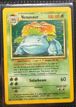 #3 Venusaur 15/102 Base Set 1999 Holo Rare WOTC Pokemon Card TCG - Image 1
