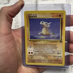 Pokemon Jungle 50/64 Cubone Osselait FRENCH Vintage Vtg Pokemon Card LP+ WOTC - Image 1