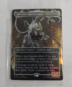 Magic The Gathering x Marvel Legends Agent Anti-Venom Foil Promo Card Sealed - Image 1