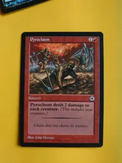 Pyroclasm, Portal Red Rare Sorcery Magic the Gathering Card. - Image 1