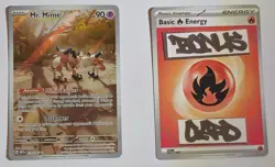 Mr. Mime 179/165 IR English Scarlet & Violet 151 Pokemon TCG & Bonus Card - Image 1