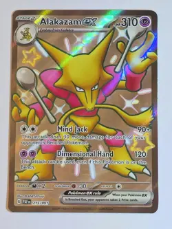 Alakazam ex 215/091 Shiny Ultra Rare Paldean Fates Pokemon TCG & Bonus Card - Image 2