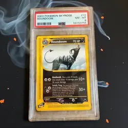 ✨ PSA 8 NM-MINT ✨ Houndoom 12/144 Non Holo Rare E Series Skyridge Pokemon Card - Image 1