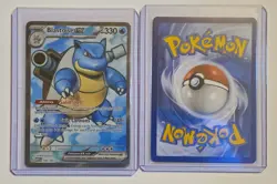 Blastoise ex 184/165 Full Art LP Scarlet & Violet 151 Pokemon TCG & Bonus Card - Image 1