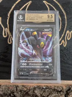 2 graded Pokemon cards. Umbreon V from Eevee heroes and first edition Vulpix - Image 1