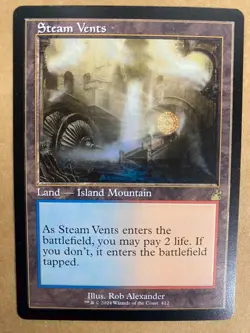 MTG 1x RETRO Steam Vents # 412 Ravnica Remastered Magic the Gathering x1 NM - Image 1