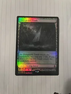 MTG Magic The Gathering Zendikar Expeditions Overgrown Tomb Foil Lightly played - Image 1