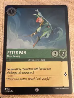 Disney Lorcana Peter Pan Never Landing Common Cold Foil 91/204 - Image 1