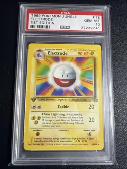 1999 Pokemon 1st Edition Jungle Electrode # 18 Gem Mint PSA 10 - Image 1