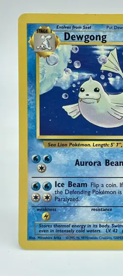 Dewgong 25/102 Pokemon TCG Base Set Unlimited Uncommon Non Holo Vintage 1999 LP - Image 2