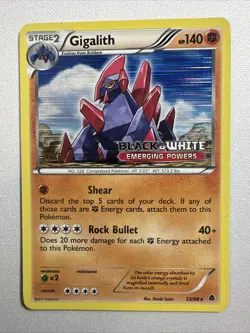 2011 Pokemon Gigalith 53/98 Staff Promo Prerelease - Image 1