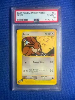 2003 POKEMON SKYRIDGE #54 EEVEE PSA 10 - Image 1