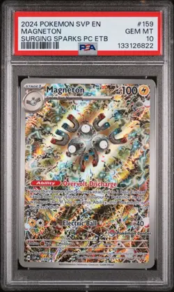 Magneton Illustration Promo PSA 10 Pokemon Surging Sparks ETB Pokemon Center 159 - Image 1