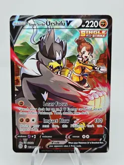 Single Strike Urshifu V TG18/TG30 Swsh09: Brilliant Stars Pokemon Holo - Image 1