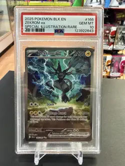 2025 POKEMON TCG BLACK BOLT SPECIAL ILLUSTRATION RARE #166 ZEKROM EX PSA 10 - Image 1