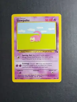 Slowpoke 55/62 Pokemon TCG Fossil Unlimited Regular Common LP - Image 2