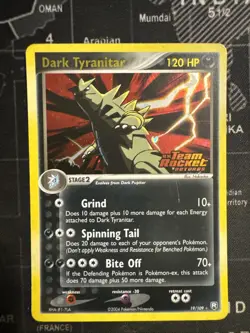 Pokemon TCG Dark Tyranitar 19/109 Reverse Holo Rare Ex Team Rocket Returns - Image 1
