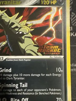 Pokemon TCG Dark Tyranitar 19/109 Reverse Holo Rare Ex Team Rocket Returns - Image 2