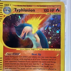 2002 POKEMON EXPEDITION #28 TYPHLOSION-HOLO PSA 8 - Image 3