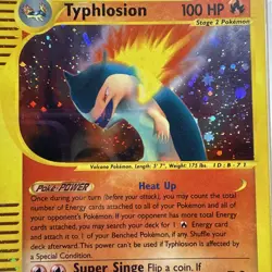 2002 POKEMON EXPEDITION #28 TYPHLOSION-HOLO PSA 8 - Image 5