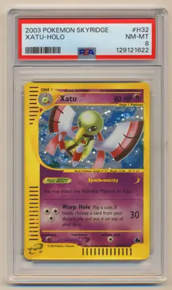 PSA 8 Pokemon Skyridge Holo Rare SWIRL Xatu H32/H32 NM/MINT Condition!! - Image 1