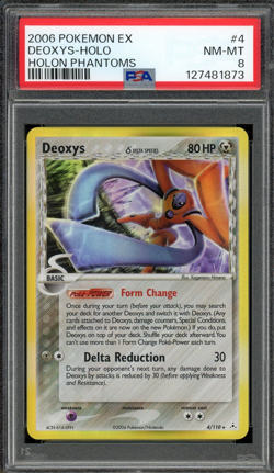 PSA 8 NM-MT Deoxys (Delta Species) Holo EX Holon Phantoms 4/110 Vintage Pokemon - Image 1