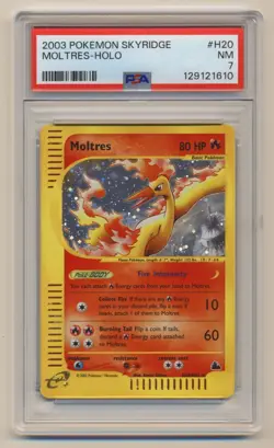 PSA 7 Pokemon Skyridge Holo Rare Moltres H20/H32 NEAR MINT Condition! - Image 1