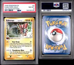 Pokemon 2006 EX Holon Phantoms Kabutops #9 Holo PSA 8 - Image 3
