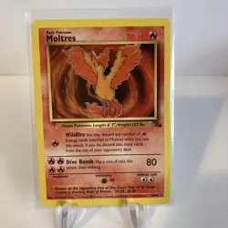 Pokemon TCG Moltres Fossil 27/62 Regular Unlimited Rare- LP - Image 1