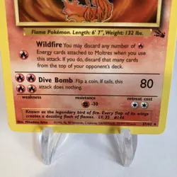 Pokemon TCG Moltres Fossil 27/62 Regular Unlimited Rare- LP - Image 5