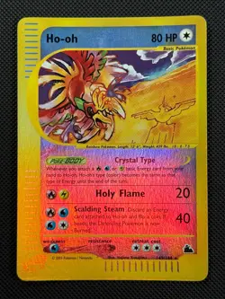 Pokemon Cards Ho-oh 149/144 Crystal Reverse Holo Skyridge Rare Secret NM - Image 1