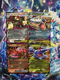 Pokemon TCG Mega Evolution Phantasmal Flames EX X4 Cards Bundle Near Mint - Image 1