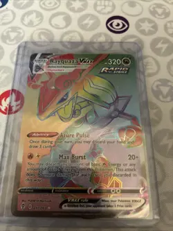 Pokemon TCG Rayquaza VMAX Holo Ultra Rare Card Evolving Skies Near-Mint - Image 1