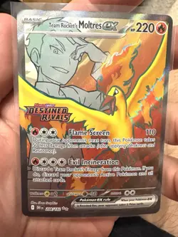 Team Rocket's Moltres ex - (Destined Rivals Stamp) 208/182 Miscellaneous Cards & - Image 1