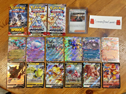 Pokemon TCG Pack and Card Bundle: 3 English Packs, 12 EX/V Plus Free Promo Card! - Image 1