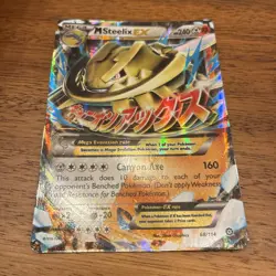 Pokemon M Steelix EX Mega Evolution Holo Card 68/114 Steam Siege Ultra Rare - Image 1