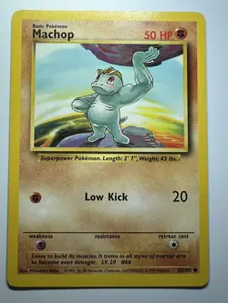 MACHOP - 52/102 - Base Set - Pokemon Card - LP - Image 1